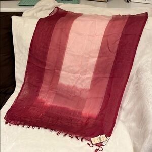 Coldwater Creek Red and Pink Scarf